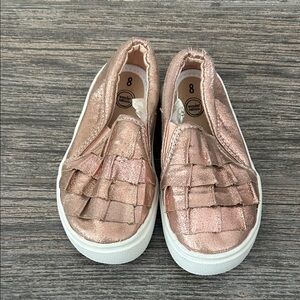 Stylish Rose Gold Kids Slip-On Shoes
